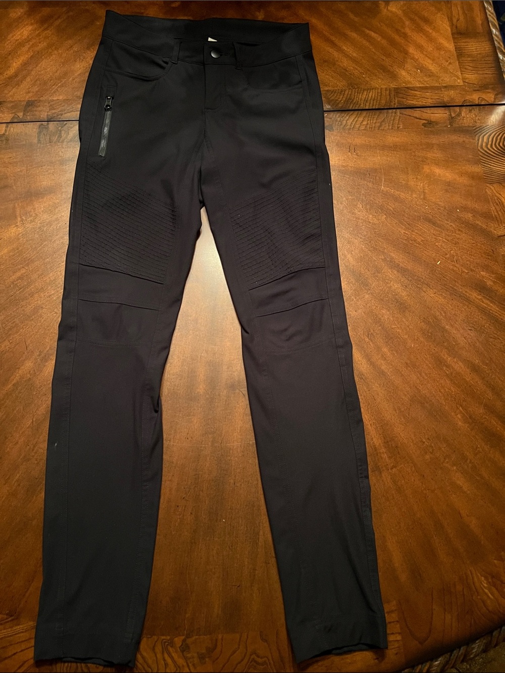 lululemon athletica Black Slim Moto-Style Skinny Pants